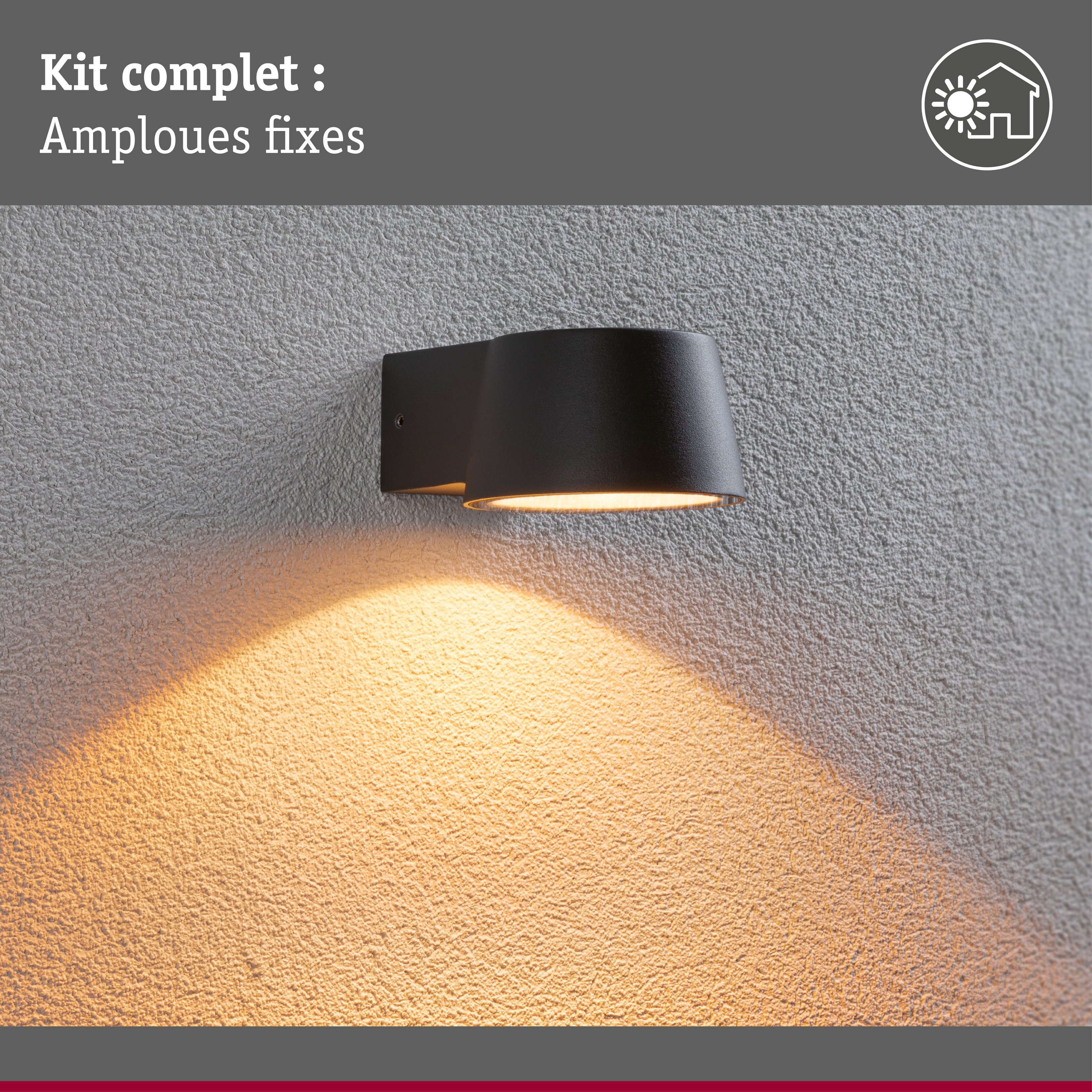 Applique d'extérieur LED Capea favorable aux insectes IP44 96x128mm 2200K 6W 550lm 230V 98° Anthracite Aluminium