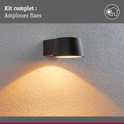 Applique d'extérieur LED Capea favorable aux insectes IP44 96x128mm 2200K 6W 550lm 230V 98° Anthracite Aluminium