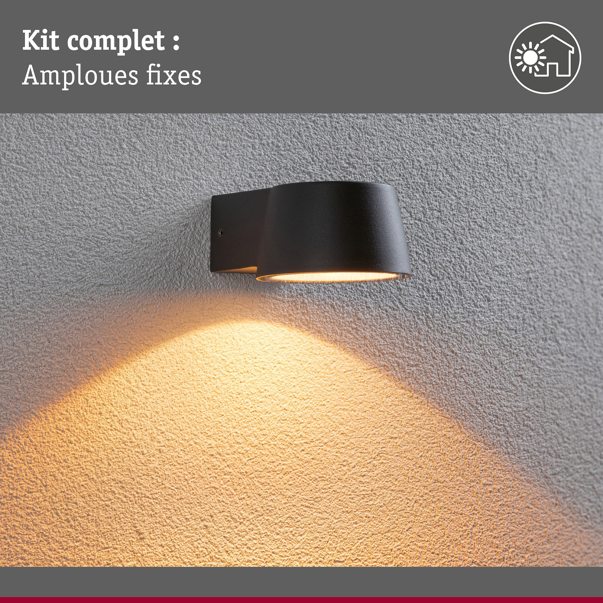 Applique d'extérieur LED Capea favorable aux insectes IP44 96x128mm 2200K 6W 550lm 230V 98° Anthracite Aluminium