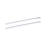 Two slim white aluminum LED strips for modern indoor lighting and energy-efficient illumination.