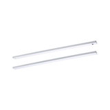 Two slim white aluminum LED strips for modern indoor lighting and energy-efficient illumination.