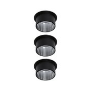 Spot encastré noir en métal avec réflecteur argenté, luminaire LED moderne pour plafond