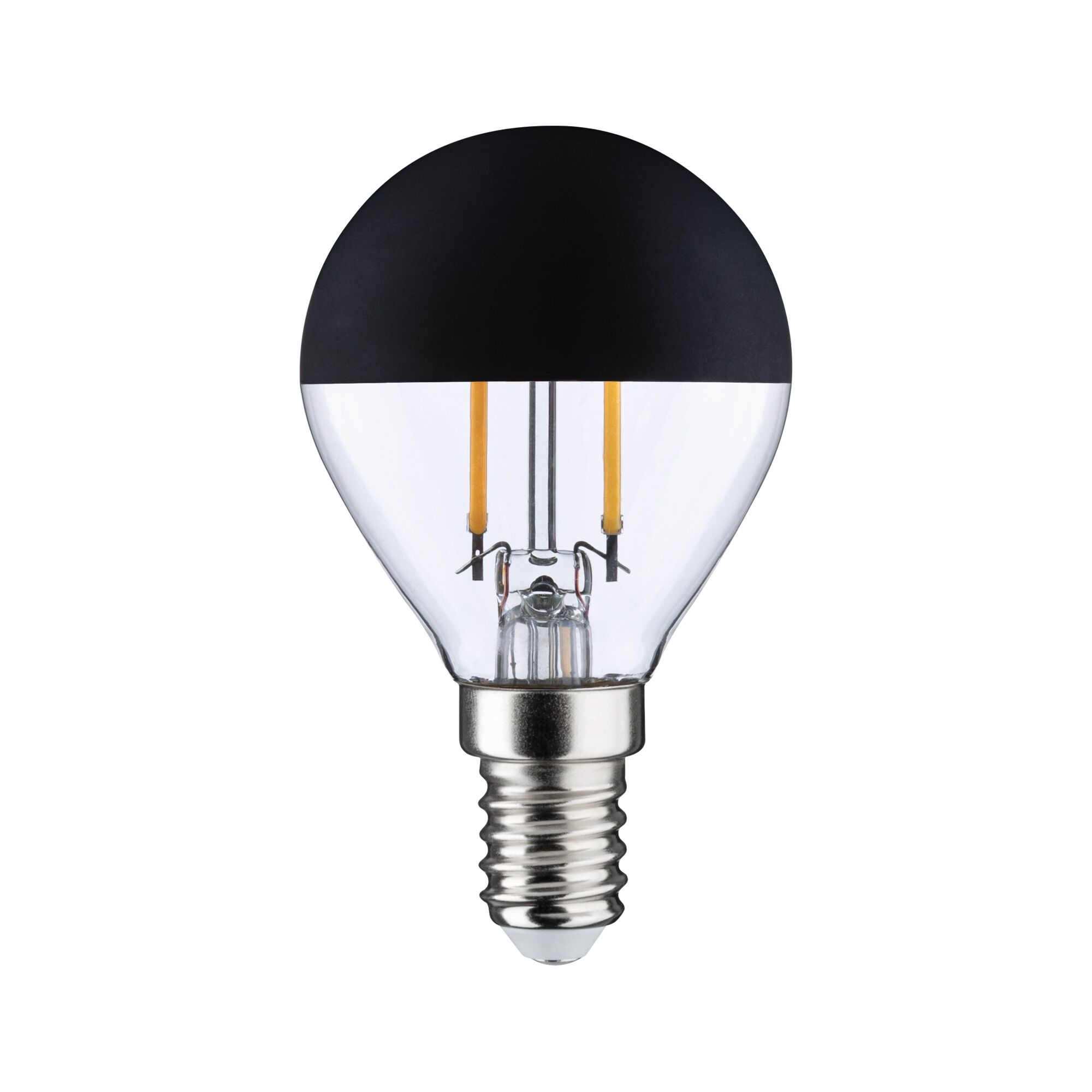 LED bulb with black top and E14 base for energy-efficient lighting solutions