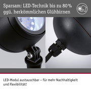 Schwarze LED-Außenleuchte mit austauschbarem LED-Modul für nachhaltige und flexible Beleuchtung