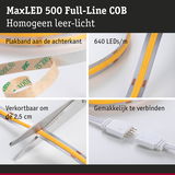 MaxLED 500 Full-Line COB LED-strip met 640 LEDs/m, plakband, knipbaar en eenvoudig te verbinden