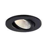 Spot encastré noir en métal avec réflecteur orientable pour éclairage LED moderne