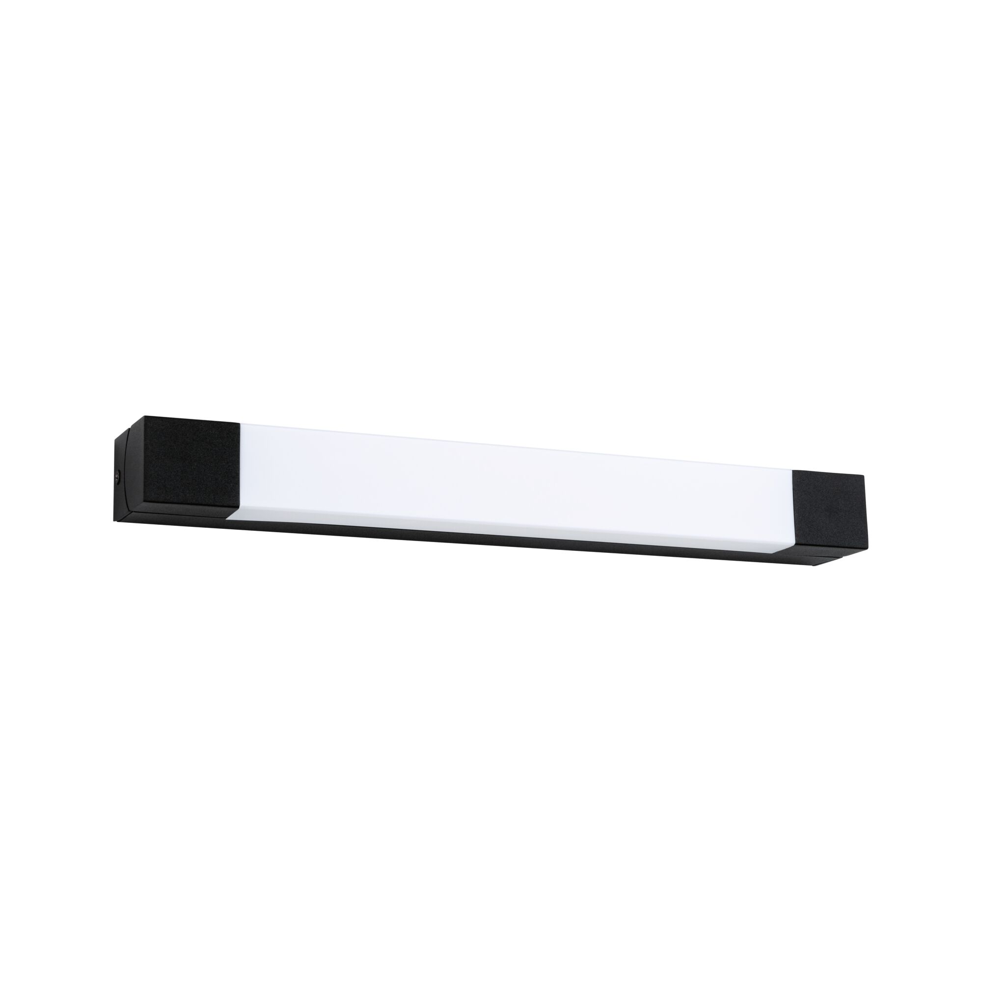Schwarze LED-Wandleuchte mit weißem Diffusor aus Kunststoff für moderne Innenbeleuchtung