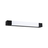 Schwarze LED-Wandleuchte mit weißem Diffusor aus Kunststoff für moderne Innenbeleuchtung