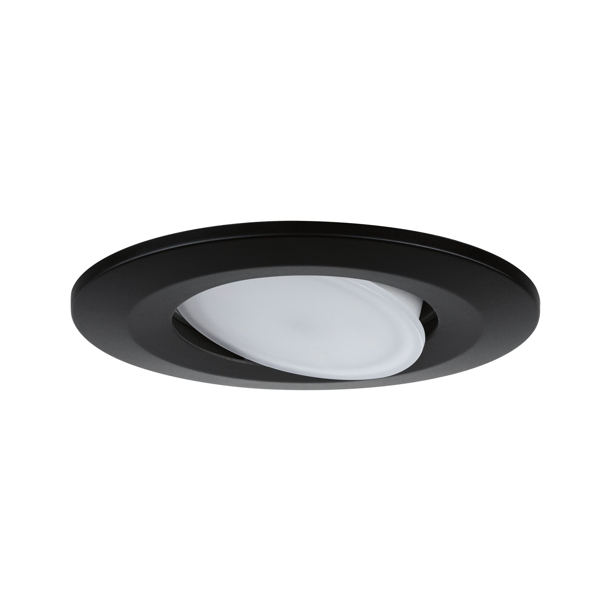 Spot encastré noir avec projecteur LED blanc orientable pour éclairage intérieur moderne