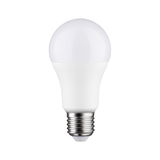 White LED bulb with E27 base made of plastic and aluminum for energy-saving lighting