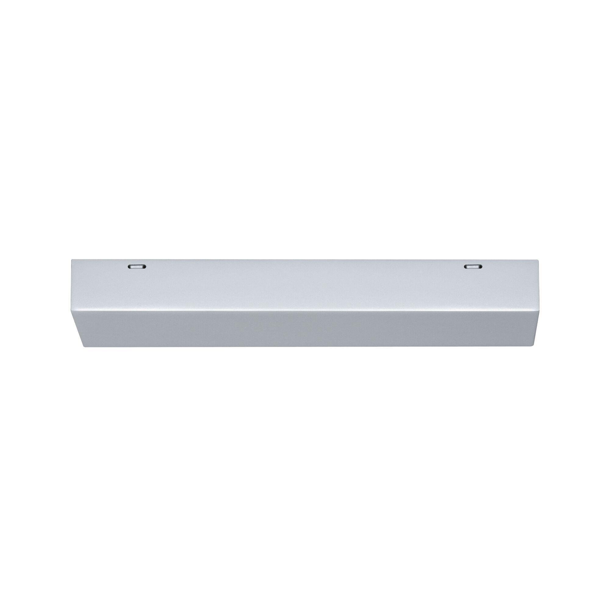 URail Zasilanie Środek 205x45mm max. 1000W Chrom matowy Biała prostokątna lampa sufitowa LED z metalu o minimalistycznym designie do nowoczesnych wnętrz