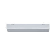 White rectangular metal LED ceiling light with minimalist design for modern interiors