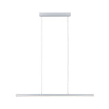 Minimalistisk hvid metal LED-pendel med slankt design til moderne indendørsbelysning