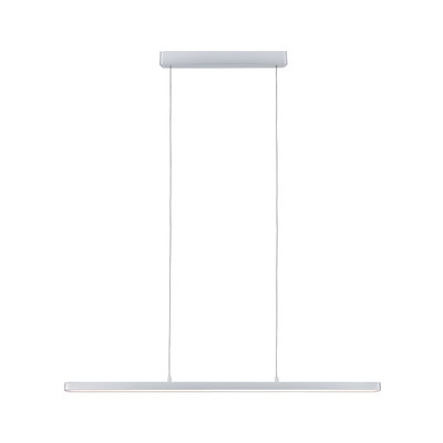 Minimalistisk hvid metal LED-pendel med slankt design til moderne indendørsbelysning