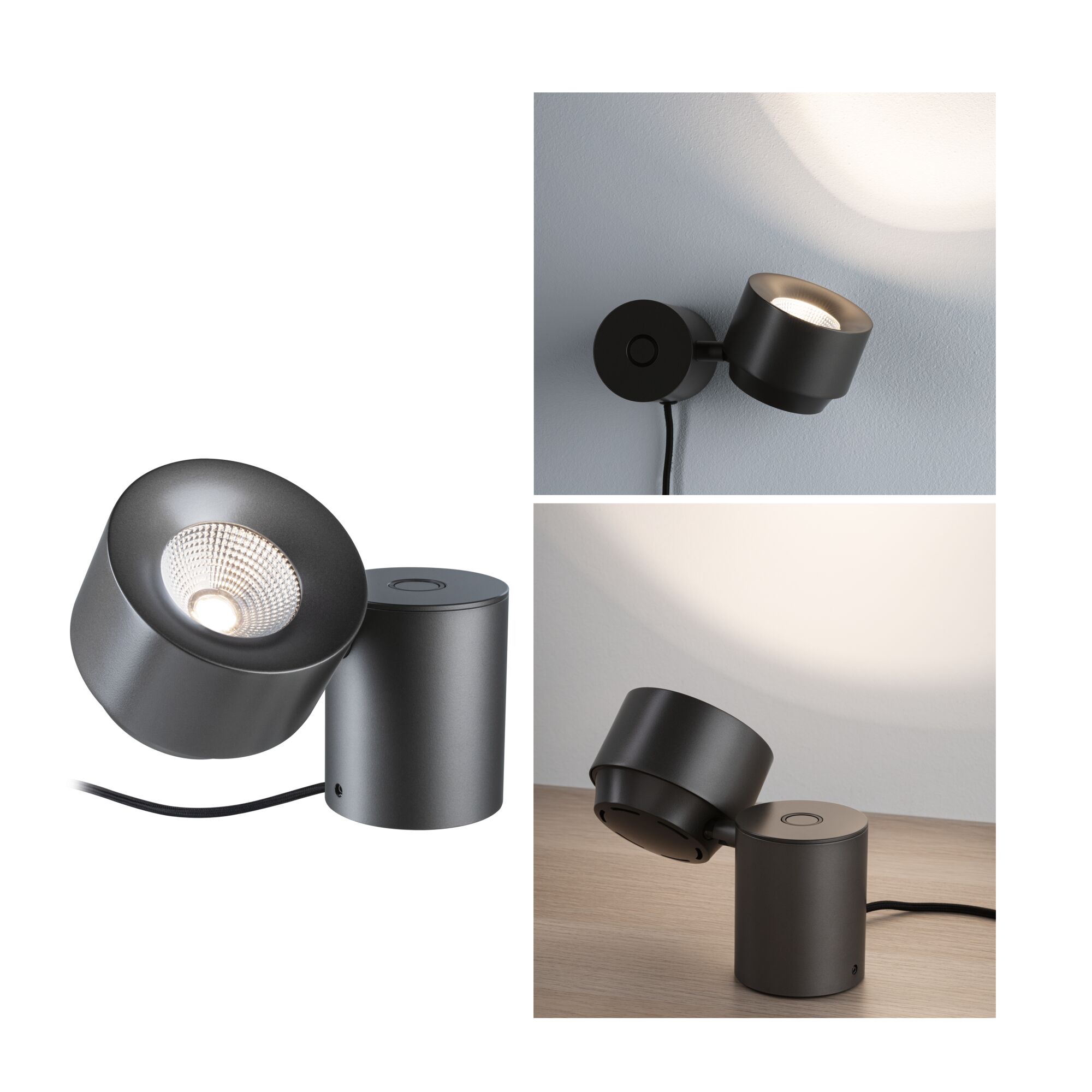 LED Table lamp 3-Step-Dim Pane 2700K 328lm 3W Titanium