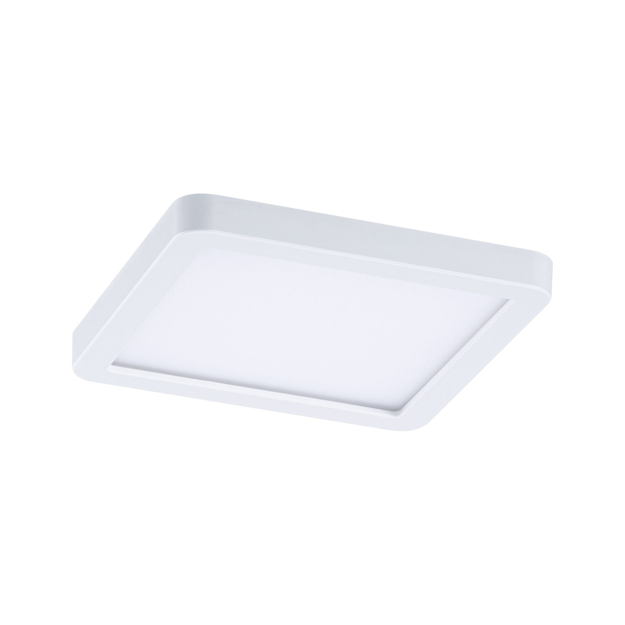 Square white LED ceiling light made of plastic for modern room lighting