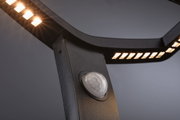 Applique extérieure LED noire avec détecteur de mouvement et lumière blanc chaud pour jardin