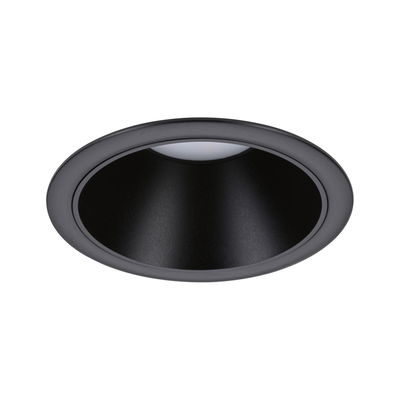 Sort indbygget spotlight i metal med mat finish til moderne LED-loftbelysning