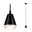 LED Pendelleuchte Luia GU10 max. 10W Satin/Schwarz matt Schwarze Pendelleuchte aus Metall mit mattweißem Diffusor, moderne LED-Hängeleuchte für Wohnräume