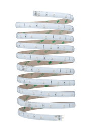 Flexibler LED-Lichtstreifen mit 12V Anschluss und selbstklebender Rückseite für vielseitige Beleuchtung.