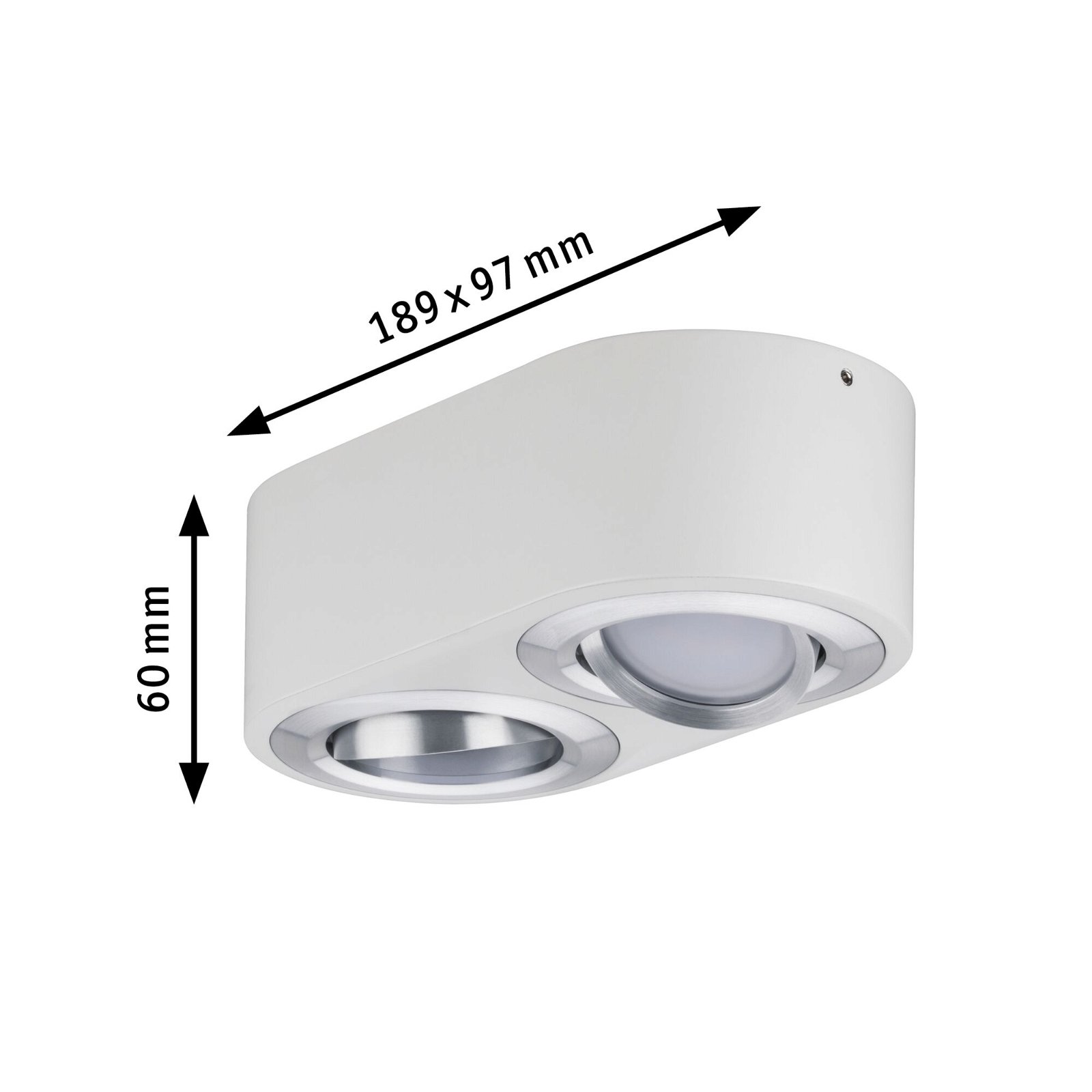 LED Deckenleuchte 3-Step-Dim Argun 3000K 2x280lm 230V 2x4,8W dimmbar Weiß/Alu gebürstet