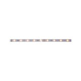 LED strip light with warm white LEDs on silver board for flexible lighting solutions