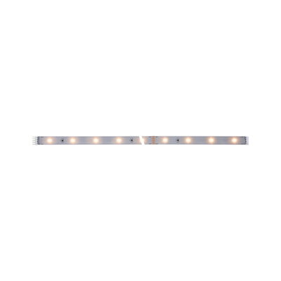 LED strip light with warm white LEDs on silver board for flexible lighting solutions