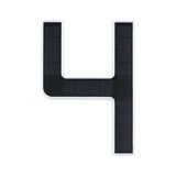 Black H-shaped solar panel with white frame for sustainable energy generation