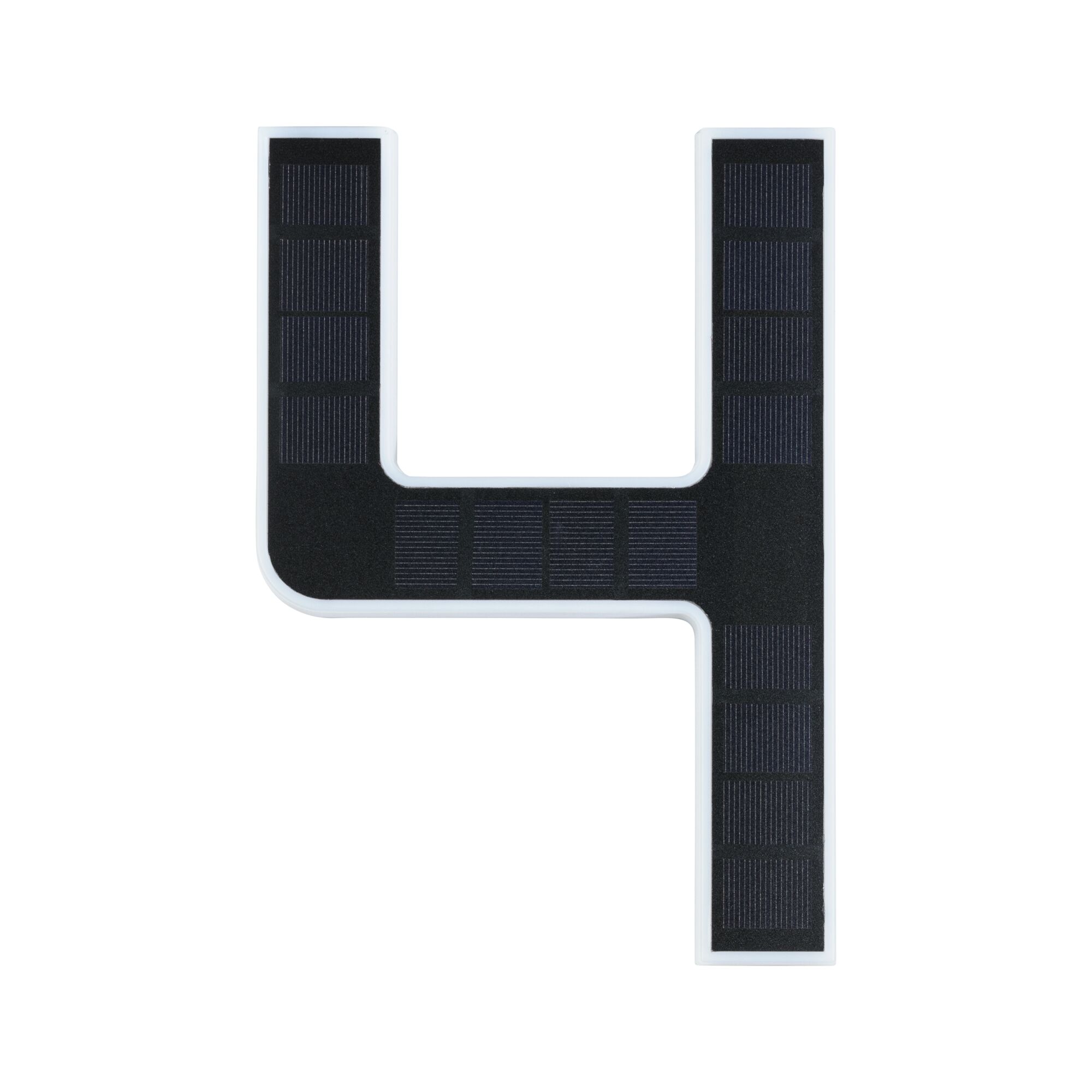 Black H-shaped solar panel with white frame for sustainable energy generation