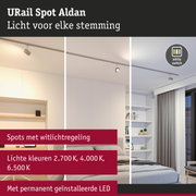 URail Spot Aldan witte LED-plafondlamp met instelbare lichtkleuren 2700K tot 6500K voor woonruimtes