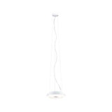 Moderne hvid metal LED-pendellampe med rundt design til stilfuld rumbelysning