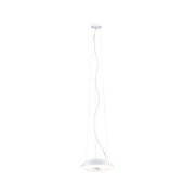 Moderne hvid metal LED-pendellampe med rundt design til stilfuld rumbelysning