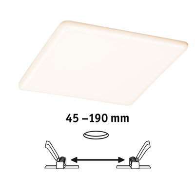 Quadratische weiße LED-Deckenleuchte mit einstellbarem Abstand von 45 bis 190 mm für moderne Beleuchtung