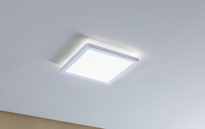 Square white LED ceiling light with modern design for energy-efficient room illumination