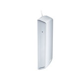 Weißes Kunststoff-Gehäuse mit Kabel, modernes elektronisches Gerät für Hausautomation