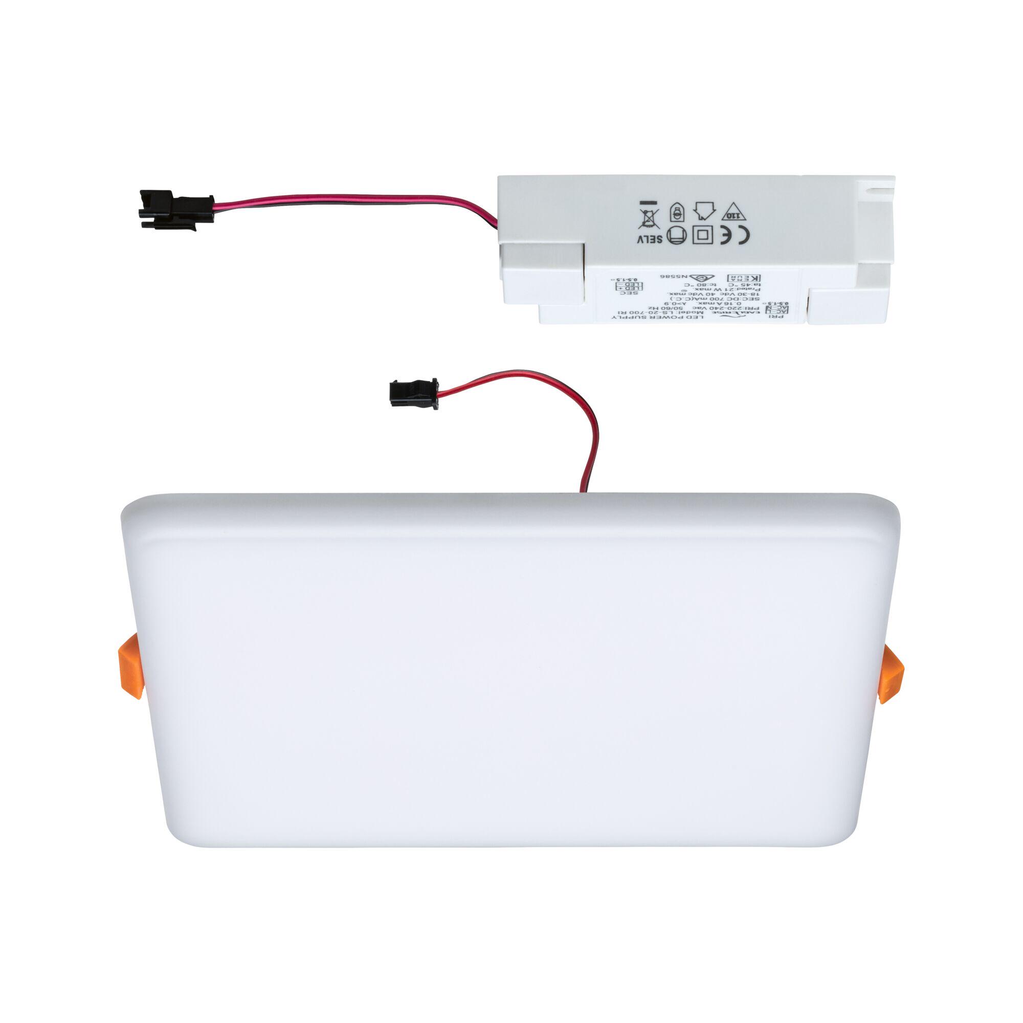 White LED power supply with red wires and black connectors for LED lighting systems