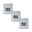 Kit Encastré mural LED Edge Kit de 3 carré 80x5mm 3x1,2W 3x50lm 230V 2700K Chrome mat Trois appliques murales encastrées carrées en aluminium argenté avec LED pour éclairage intérieur moderne