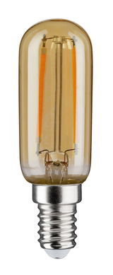 LED bulb with amber glass and E14 base for decorative lighting and energy saving