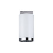 Moderne plafondspot met wit glas en chromen rand voor efficiënte LED-verlichting