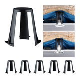 Black plastic mounting bracket for LED recessed downlights with ceiling insulation installation