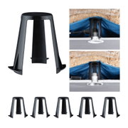 Black plastic mounting bracket for LED recessed downlights with ceiling insulation installation