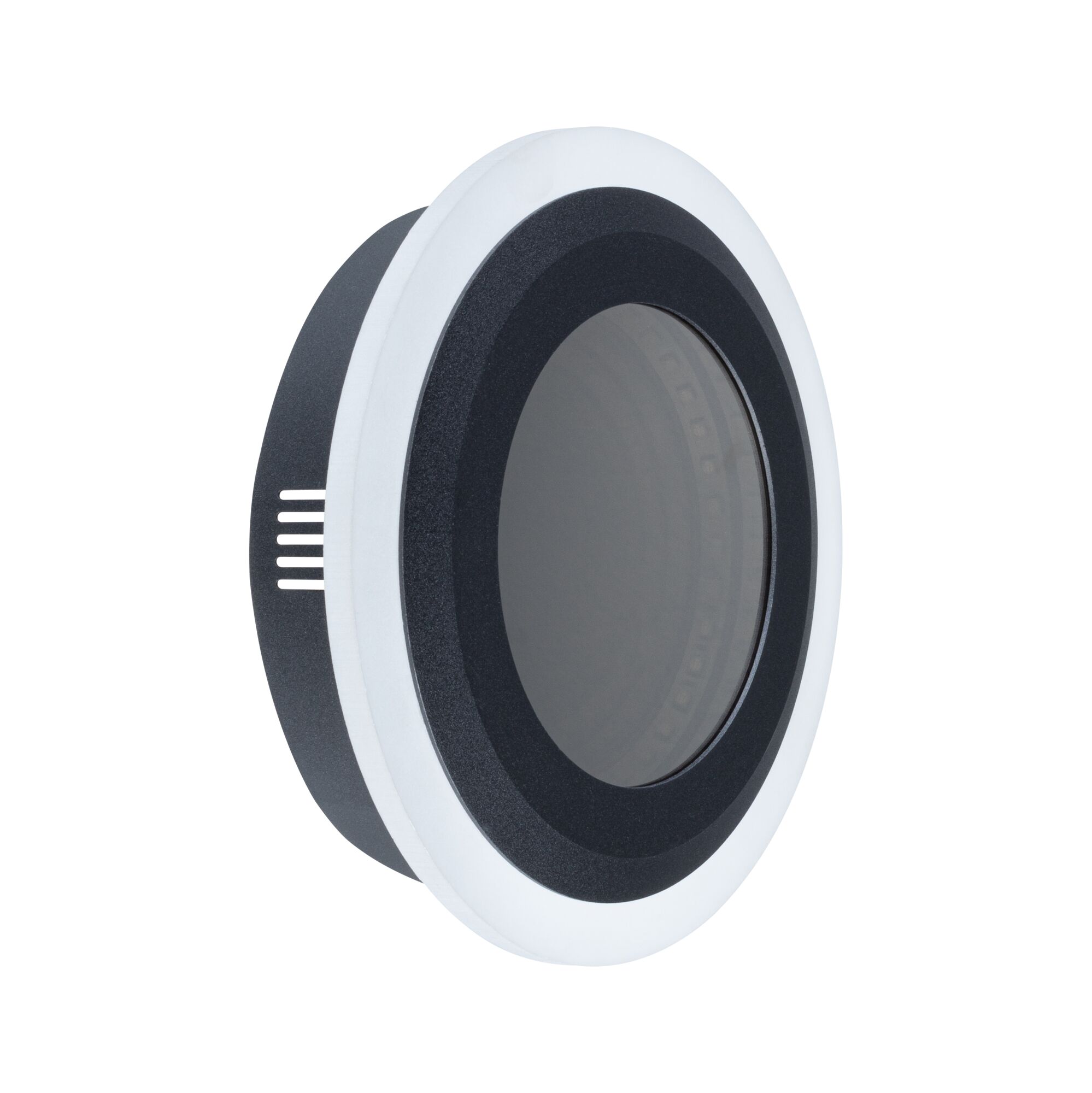 Module d'éclairage encastré LED rond noir avec anneau blanc pour éclairage intérieur moderne