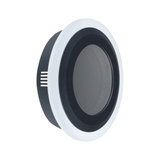 Round black LED recessed light module with white ring for modern indoor lighting solutions