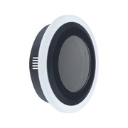 Rundes LED-Einbauleuchten-Modul in Schwarz mit weißem Leuchtring für moderne Innenbeleuchtung