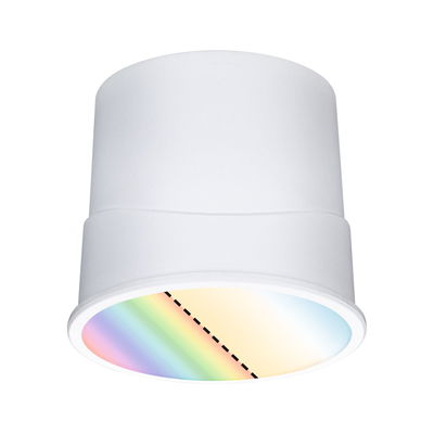 White LED surface ceiling light with color change and dimming for modern indoor lighting