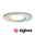 LED-inbouwlamp Nova Coin IP44 rond 78mm Tunable White 6W 530lm 230V Staal geborsteld Aluminium Ronde LED-inbouwspot van geborsteld aluminium met warm en koel wit licht, Zigbee compatibel