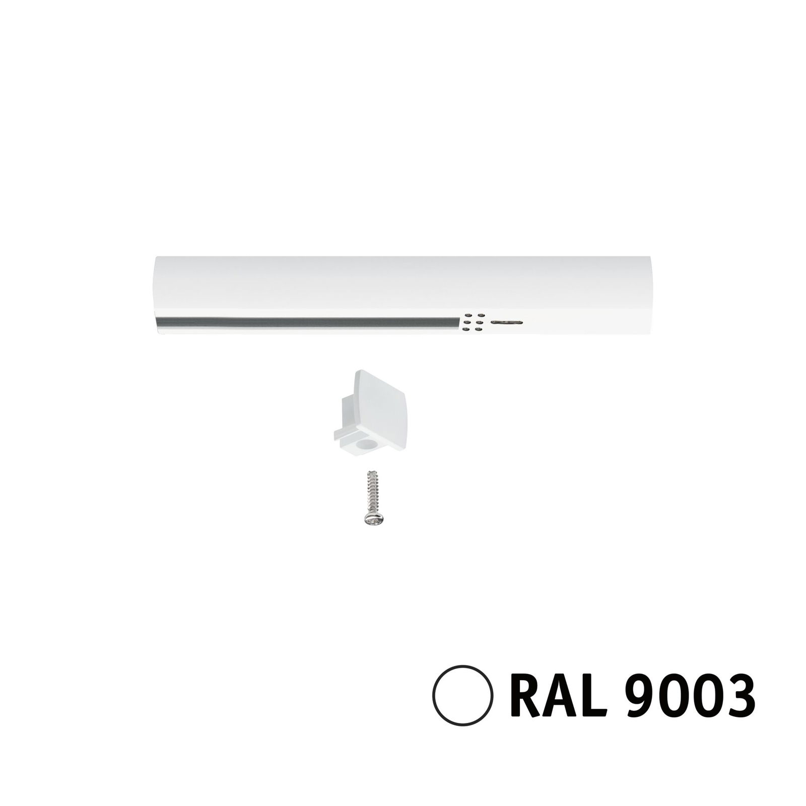 URail Alimentation électrique Fin 161x18mm max. 1000W Blanc signal