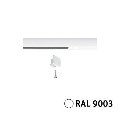 White LED light bar with bracket and screw, RAL 9003, ideal for modern lighting setups