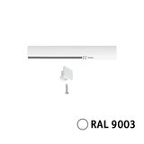 Weißer LED-Leuchtstab mit Halterung und Schraube, RAL 9003, für moderne Beleuchtungslösungen