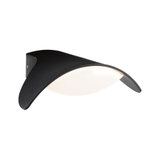 Schwarze Wandlampe aus Metall mit weißem Diffusor für moderne Innenbeleuchtung